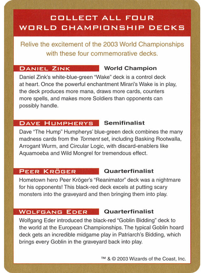 2003 World Championships Ad