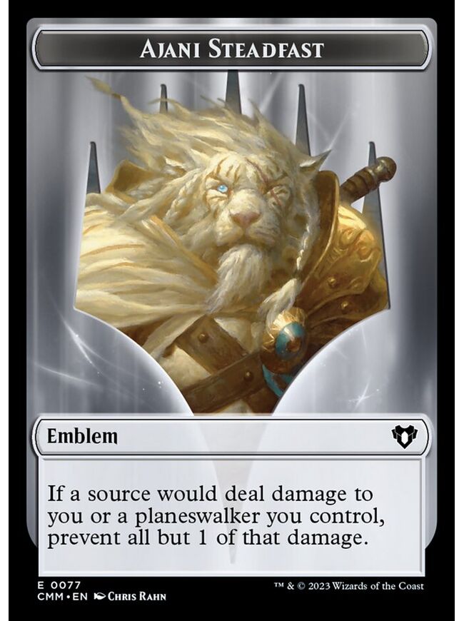 Ajani Steadfast Emblem Token