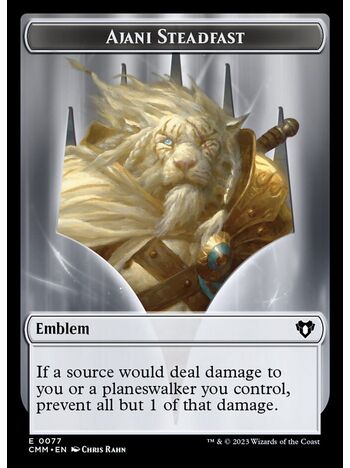 Ajani Steadfast Emblem Token