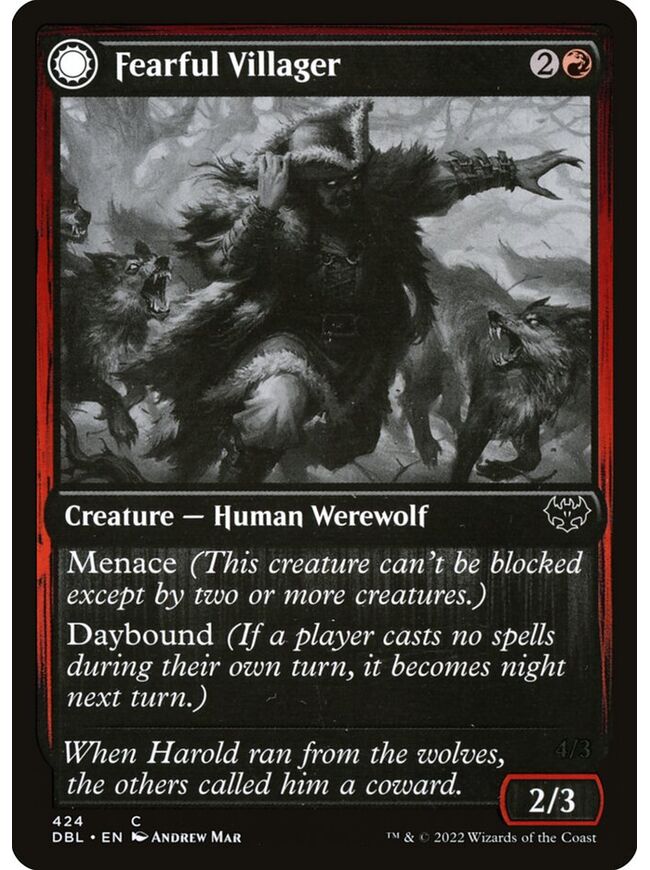 Fearful Villager // Fearsome Werewolf
