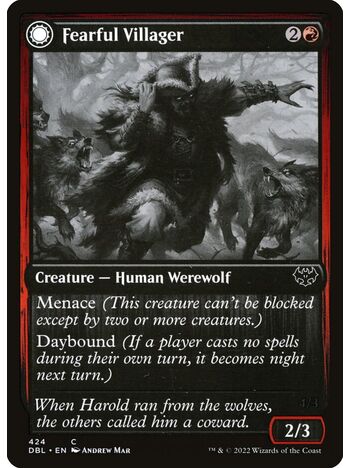 Fearful Villager // Fearsome Werewolf