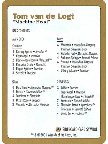 Tom van de Logt Decklist (2001)