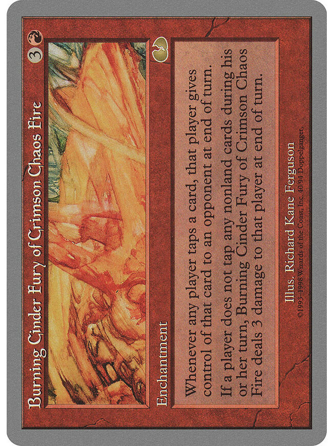 Burning Cinder Fury of Crimson Chaos Fire