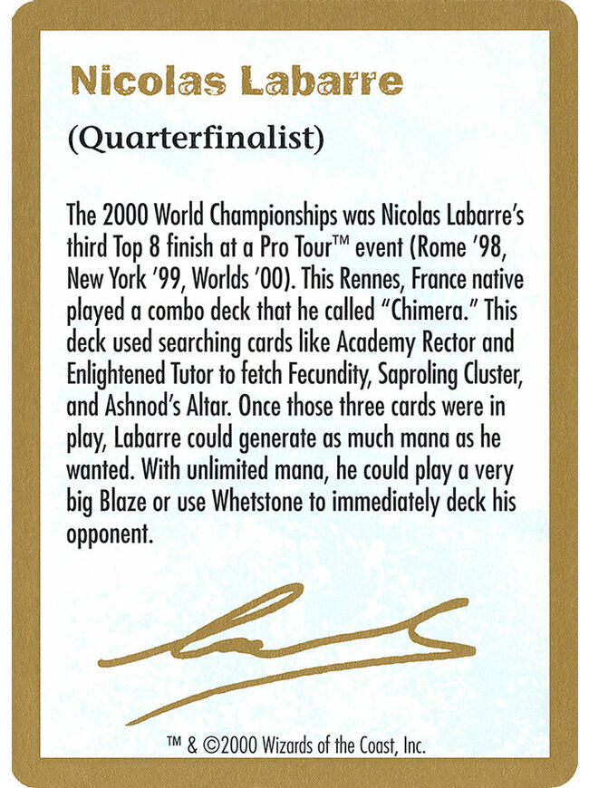 Nicolas Labarre Bio