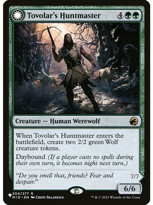 Tovolar's Huntmaster // Tovolar's Packleader