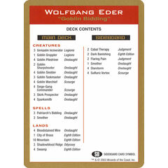 Wolfgang Eder Decklist