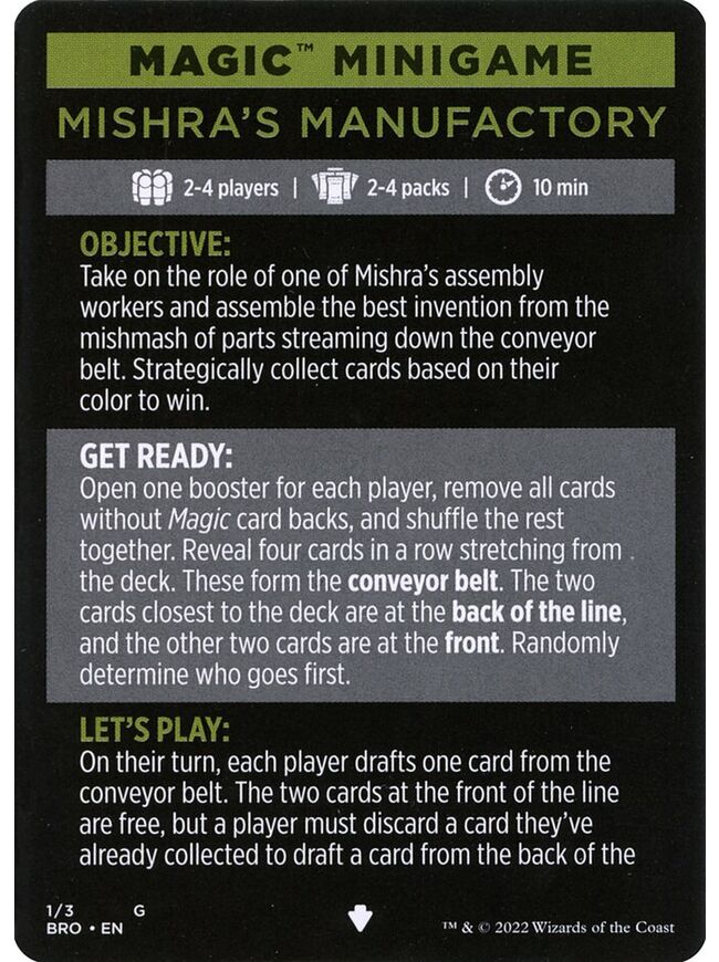 Mishra's Manufactory // Mishra's Manufactory (cont'd)