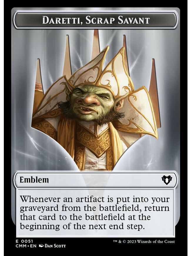 Daretti, Scrap Savant Emblem Token
