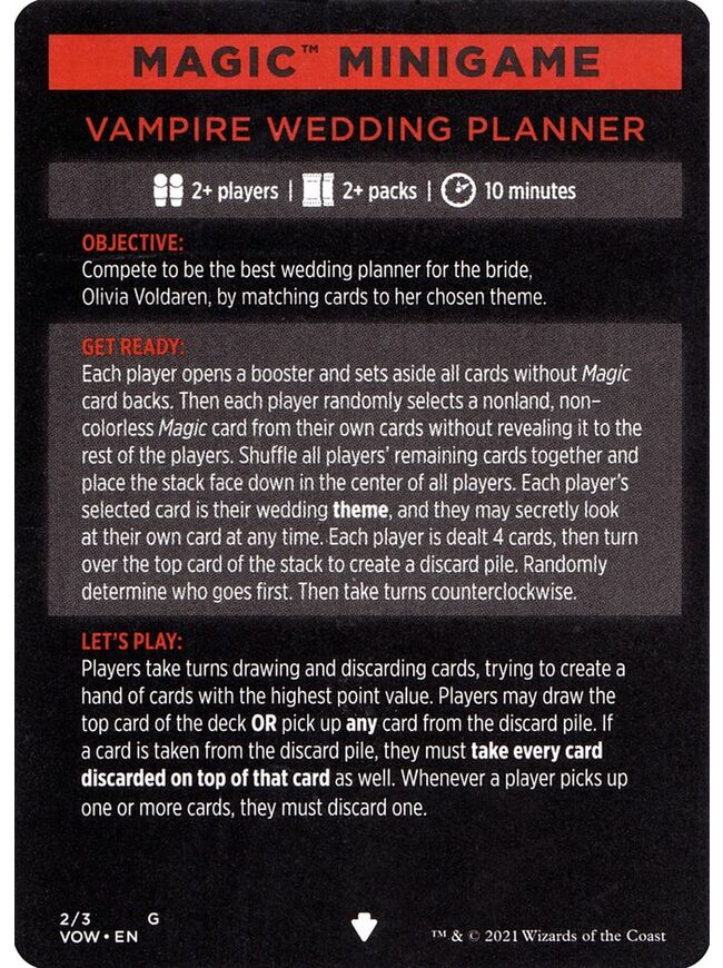 Vampire Wedding Planner // Vampire Wedding Planner (cont'd)