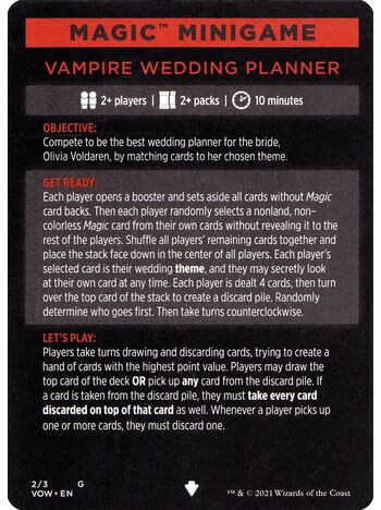 Vampire Wedding Planner // Vampire Wedding Planner (cont'd)