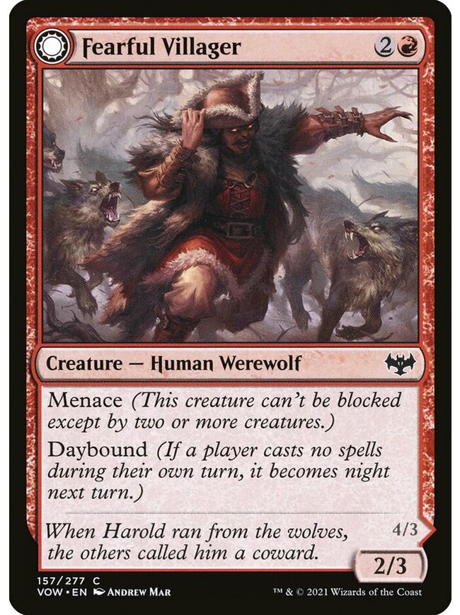 Fearful Villager // Fearsome Werewolf