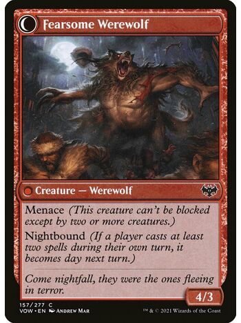 Fearful Villager // Fearsome Werewolf