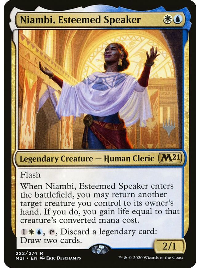 Niambi, Esteemed Speaker