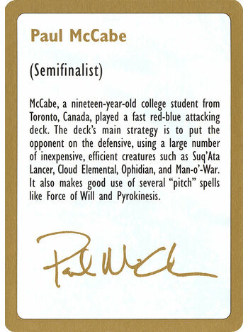 Paul McCabe Bio