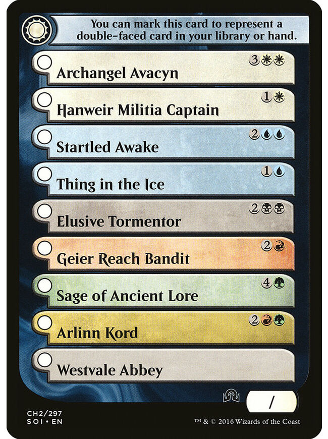 Shadows Over Innistrad Checklist 2 Token