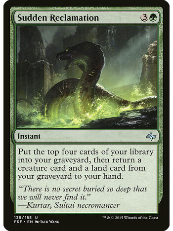 Sudden Reclamation
