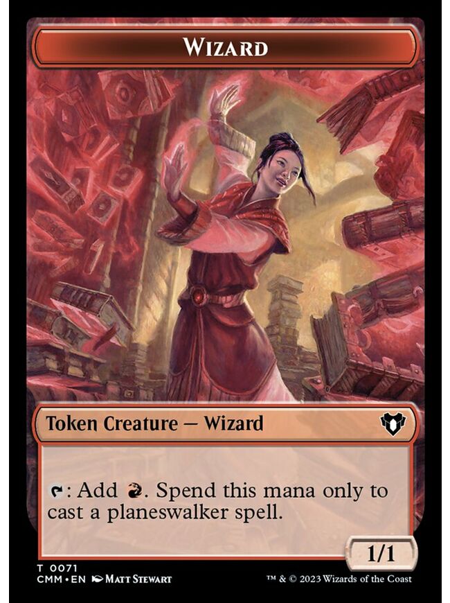 Wizard Token (1/1) (Red)