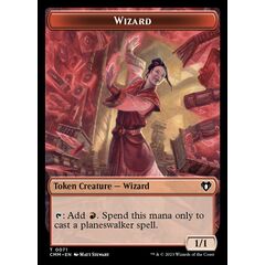 Wizard Token (1/1) (Red)
