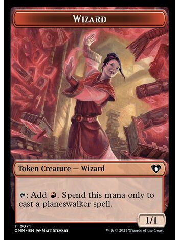 Wizard Token (1/1) (Red)