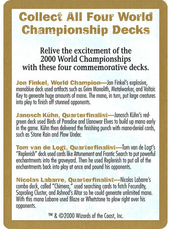 2000 World Championships Ad