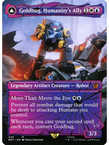 Goldbug, Humanity's Ally // Goldbug, Scrappy Scout