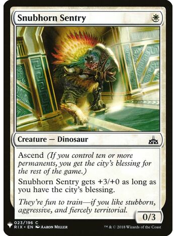 Snubhorn Sentry