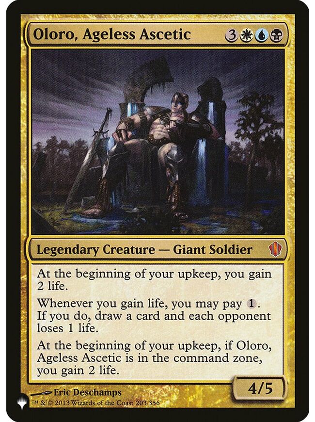 Oloro, Ageless Ascetic