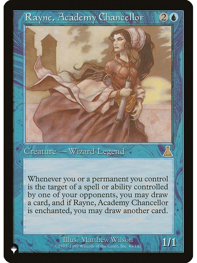 Rayne, Academy Chancellor