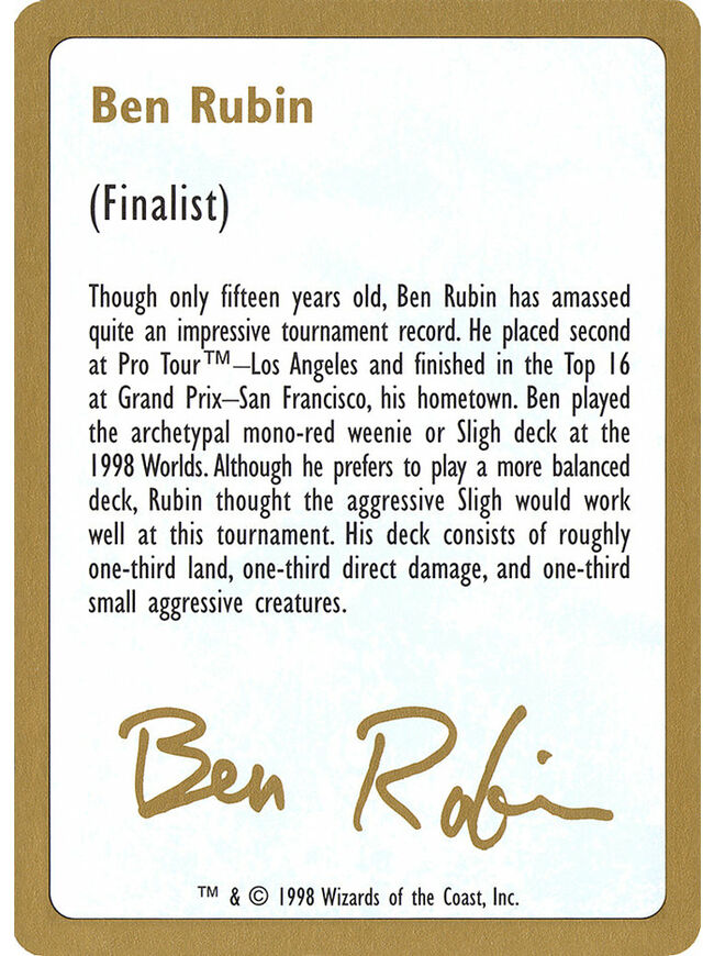 Ben Rubin Bio