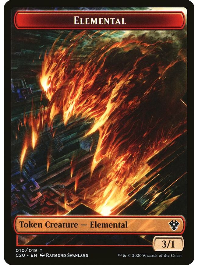 Elemental Token (3/1) (Red)