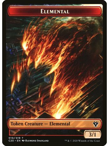 Elemental Token (3/1) (Red)