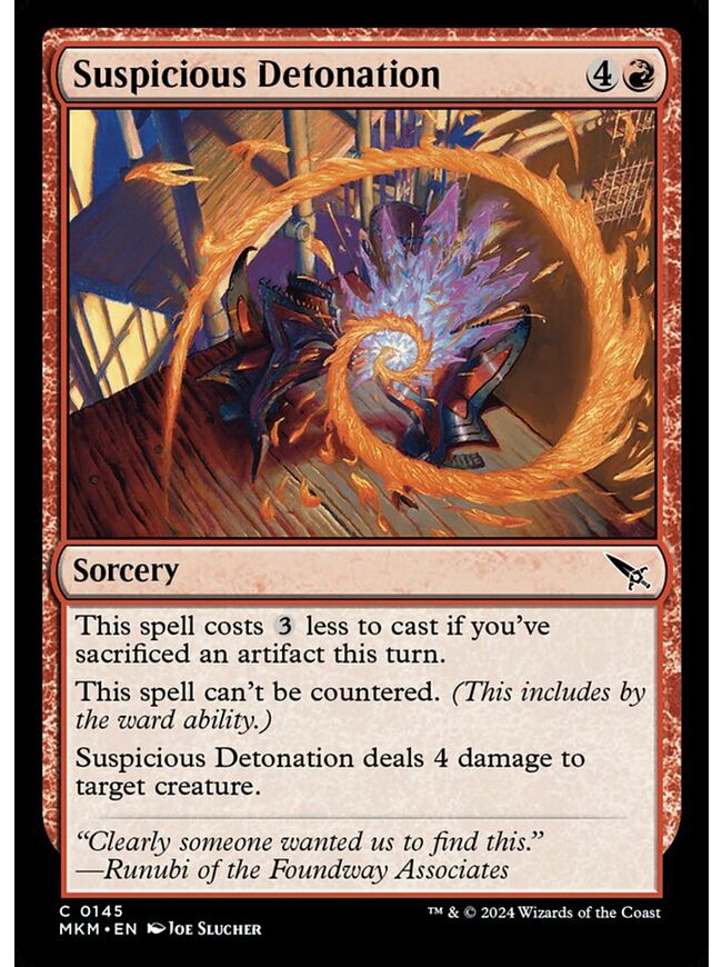 Suspicious Detonation