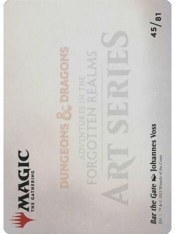 Bar the Gate // Bar the Gate (Art Series)