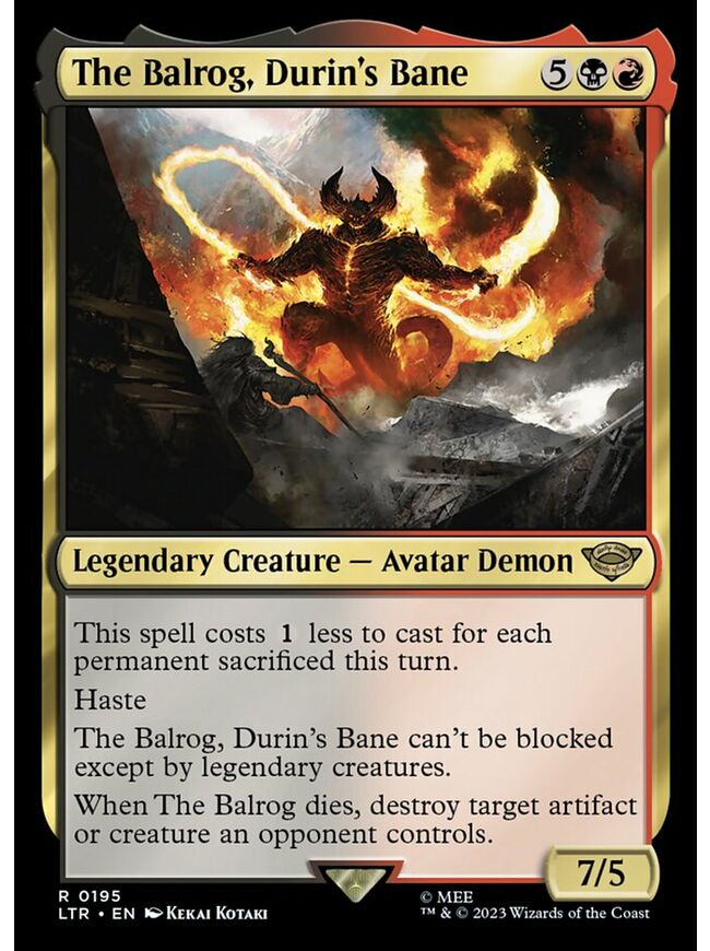 The Balrog, Durin's Bane