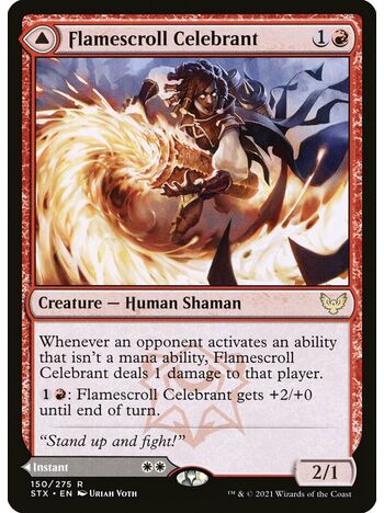 Flamescroll Celebrant // Revel in Silence