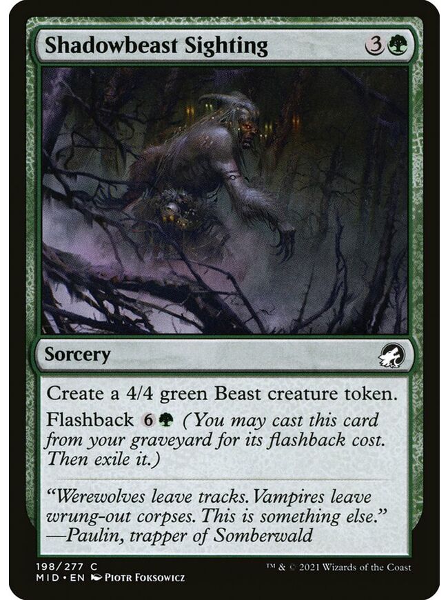 Shadowbeast Sighting
