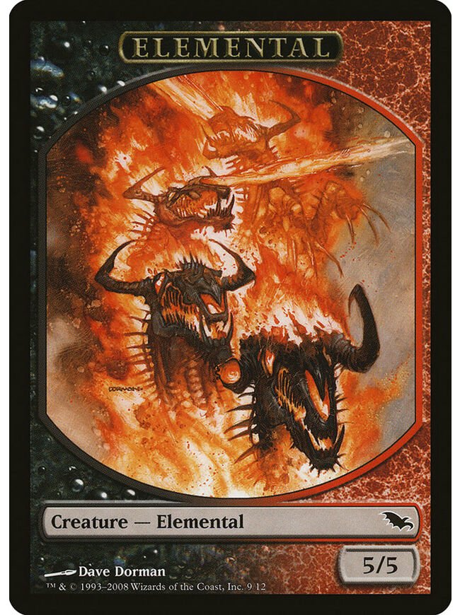 Elemental Token (5/5) (Black/Red)