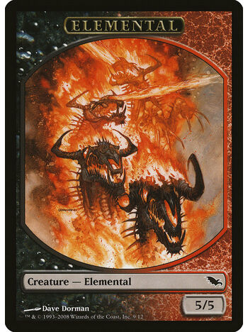 Elemental Token (5/5) (Black/Red)