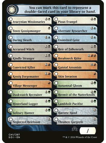 Shadows Over Innistrad Checklist 1 Token