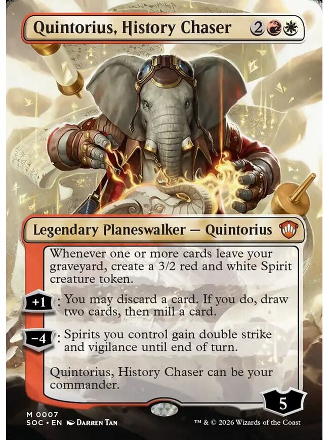 Quintorius, History Chaser