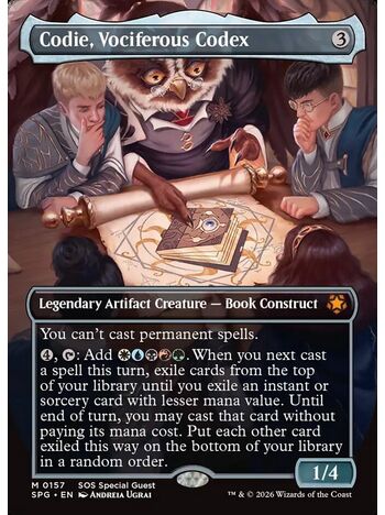 Codie, Vociferous Codex
