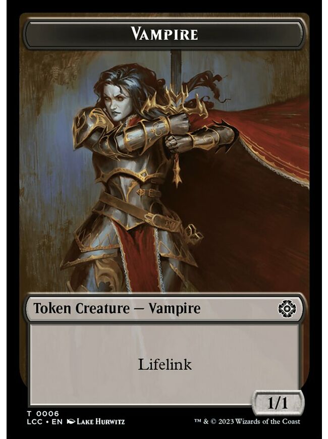 Vampire Token (Black) (Lifelink)