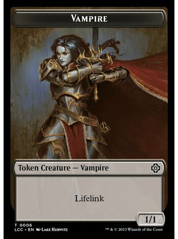 Vampire Token (Black) (Lifelink)