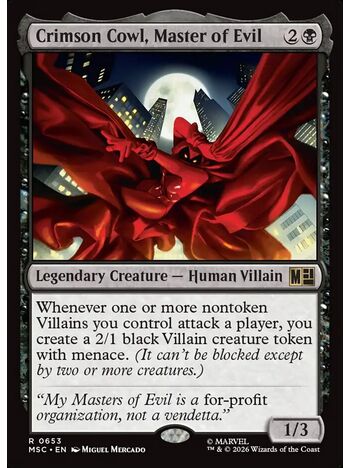 Crimson Cowl, Master of Evil