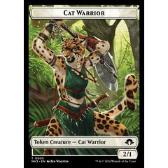 Cat Warrior Token (White)