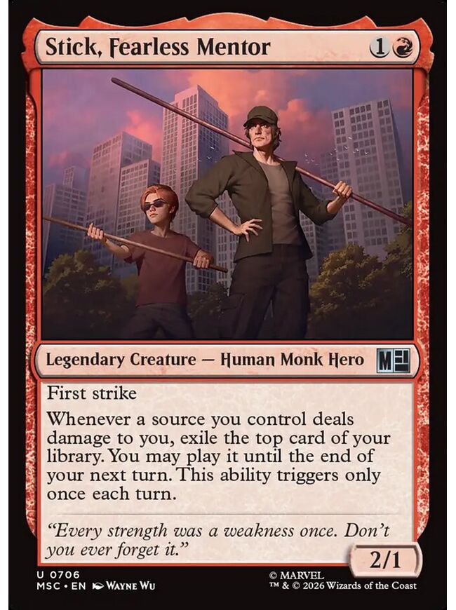 Stick, Fearless Mentor