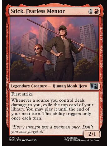Stick, Fearless Mentor