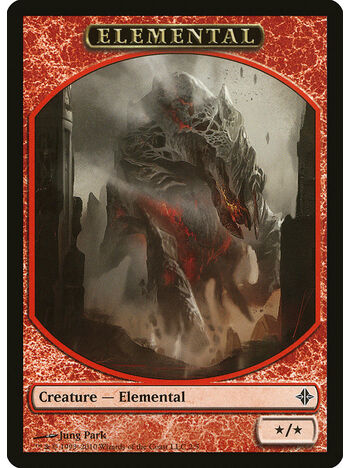 Elemental Token (*/*) (Red)
