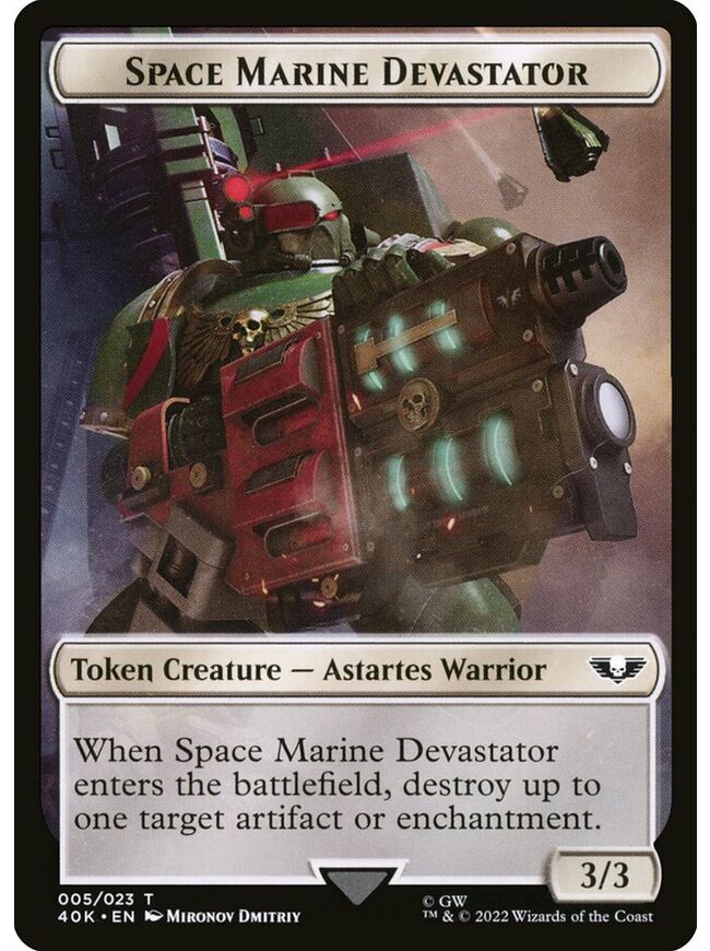 Space Marine Devastator Token