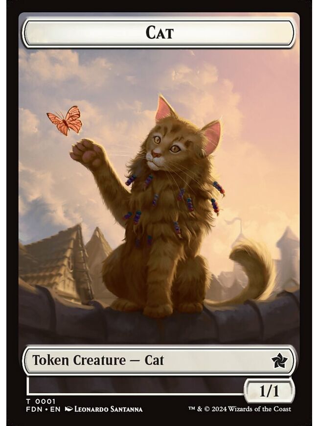 Cat Token (1/1) (White)
